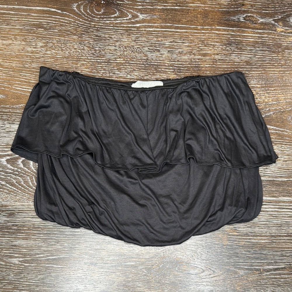NWT Anthropologie Tiered Strapless Flounce Bubble Tube Top Women’s Black Size M - Picture 9 of 14